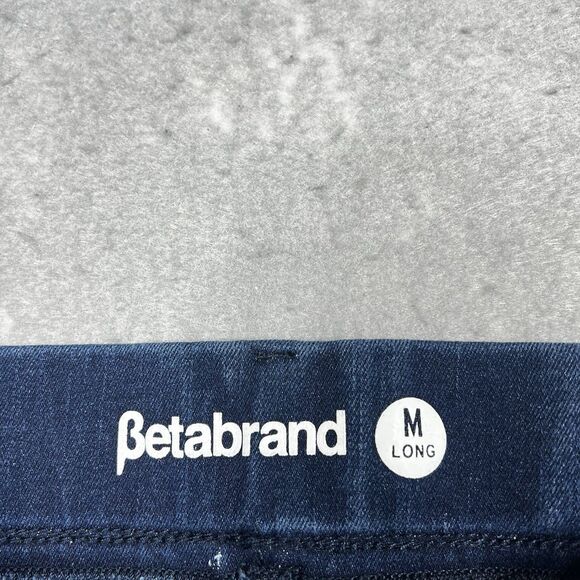 Betabrand Jeans Womens Size Medium Blue Straight Stretch Pull On Dark Wash - Picture 10 of 12